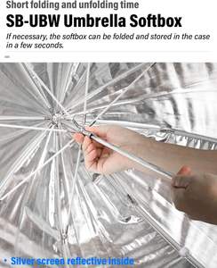 Godox SB-<span class=keywords><strong>UBW</strong></span> 120cm Parapluie Octogone Softbox Kit Réflecteur avec Sac de Transport pour Portrait ou Photographie de Produits - Product Image 4
