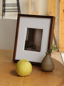 Cadre photo rectangulaire moderne simple en bois massif de l'oncle Lu, tailles 7 pouces/8 pouces/6 pouces, cadre d'affichage vide personnalisable en couleur pleine - Product Image 3