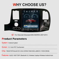 Autoradio multimédia Android NaviHua avec écran tactile de 12,1 pouces, lecteur DVD pour Chevrolet Silverado/GMC Sierra 2007-2013