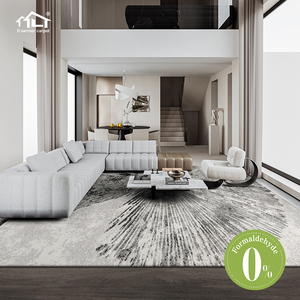 Tappeto Moderno di Lusso Grande Dsermer, Astratto, Realizzato a Macchina, Adatto ai Animali Domestici, Grigio, per <span class=keywords><strong>Soggiorno</strong></span> - Product Image 1