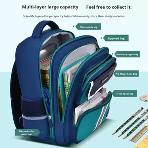 Children's Cartoon Oxford Schoolbag Grades 1-3 Lightweight <b>Large</b>-Capacity Boys' Girls' Primary School Students <b>Backpack</b> - Product Image 4