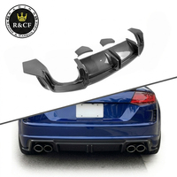 Difusor de Parachoques Trasero Estilo P de Fibra de Carbono Real para Audi TTRS MK3 8S 2020 en Adelante, Divisor Lateral S9