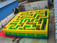 Offre Spéciale 10*10M géant interactif château gonflable labyrinthe enfants extérieur labyrinthe terrain de jeu gonflable à vendre