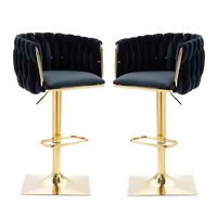 Tabouret de bar design moderne de luxe léger, chaise haute de loisirs en acier inoxydable pour bar, salon et îlot de cuisine domestique