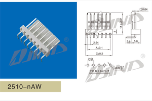 Jinda oem 2.54 מחבר לוח 90 מעלות 2510 מסוף 14p 3p 16p 6p 10p 42p 2 p 2 pin חיבור עבור pcb כוח 90 - Product Image 6