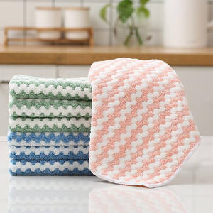 Paño de cocina ondulado, absorbente, sin pelusas, adecuado para limpieza del hogar y uso en la cocina, paño de cocina fácil de usar/deshidratante - Product Image 5