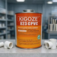 KIGOZE 823 Adhésif Solvant Industriel CPVC - Orange, Ciment à Prise Moyenne à Haute Viscosité pour Tuyaux d'Eau Chaude et Froide, Séchage Rapide