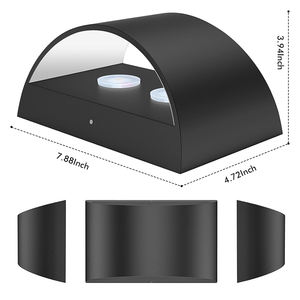 Tablero colgante estándar americano para interiores, lámparas de pared semicirculares grandes de 10W, lámpara de pared LED blanca cálida/blanca fría para el hogar - Product Image 4