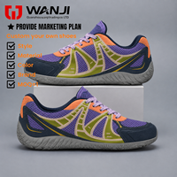 Chaussures de course respirantes à tige basse pour hommes, directement de l'usine, baskets athlétiques légères en maille à semelle épaisse multicolores