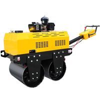 YL600S 0.5 tonnes marche derrière Double tambour vibrant rouleau compacteur tambour vibrant rouleau compresseur manuel simple roue compacteur