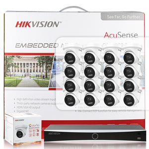 Kit <span class=keywords><strong>de</strong></span> caméra PoE Hikvision Acusense ColorVu pour extérieur et intérieur, bundle 4CH 8CH 16CH, système <span class=keywords><strong>de</strong></span> <span class=keywords><strong>surveillance</strong></span> NVR PoE avec reconnaissance faciale - Product Image 1