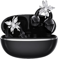 Écouteurs sans fil GQ-13 Pro Crystal Butterfly Earrings, clip d'oreille ouvert, bijoux de mode, écouteurs sportifs V6.0, stéréo Hi-Fi