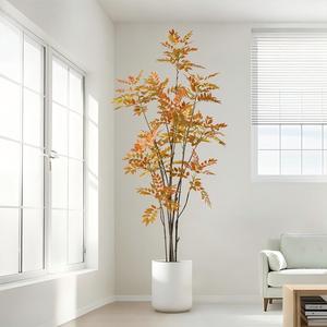 Ensemble de 3 arbres <span class=keywords><strong>en</strong></span> <span class=keywords><strong>bambou</strong></span> artificiel de printemps, 150/190/220 cm, plantes artificielles multi-tailles avec <span class=keywords><strong>pot</strong></span> pour la décoration de la maison et du bureau - Product Image 5