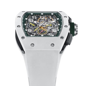 นาฬิกาข้อมือผู้ชายสุดหรู ดีไซน์ทรง Tonneau ระบบจักรกล ตัวเรือนคาร์บอน กระจกแซฟไฟร์กันรอยขีดข่วน พร้อมเข็มเรืองแสง - Product Image 2