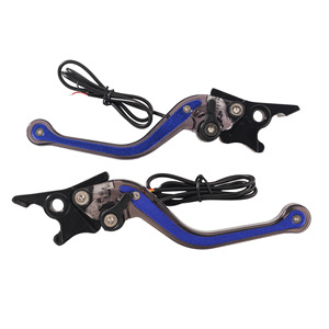 Manillar de motocicleta modificado tipo Bullhorn con luces, puños de freno, frenos de disco/tambor delanteros/traseros, intermitentes y palancas de freno CNC - Product Image 5