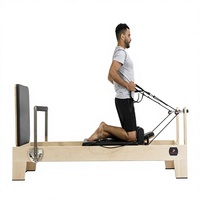 Cama de Pilates Profesional de Madera de Arce con Diseño Silencioso y Suave para Equipo de Entrenamiento de Pilates en Casa, Estudio o Comercial