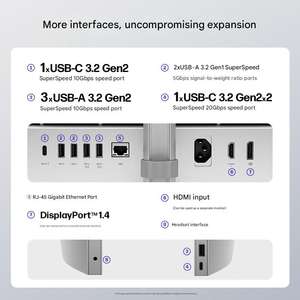 Tout nouveau PC tout-en-un EliteOne 870 G9 27 pouces 2K IPS tactile, Intel Core I9 24 cœurs 2,0 GHz, 32 Go DDR5, SSD 2 To, Windows 11, usage professionnel - Product Image 6