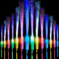 Bâtons de fibre de lueur de LED personnalisés d'usine pour la fête d'anniversaire jouets lumineux LED clignotants pour enfants adultes Fidget Sensory Toy