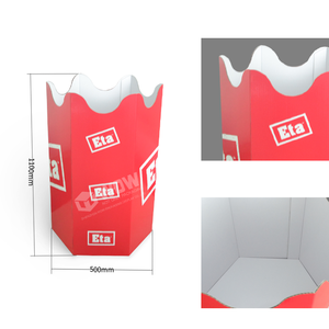 Hình lục giác hình dạng có thể gập lại thân thiện với môi tông bán hàng hiển thị đứng Dump Thùng hiển thị đứng - Product Image 3