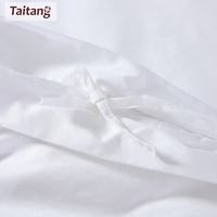 Parure de lit de luxe en coton 100% non jetable pour hôtel, vente en gros