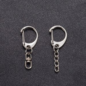 D <b>Ring</b> Keychain Zinc Alloy Carabiner Keychain White Nickel Color Hard Wearing Metal <b>Key</b> Chain <b>Accessory</b> - Product Image 1