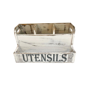 Porta utensili da <span class=keywords><strong>cucina</strong></span> Extra Large, Organizer in legno bianco <span class=keywords><strong>per</strong></span> <span class=keywords><strong>cucina</strong></span>, utensile da <span class=keywords><strong>cucina</strong></span> rustico - Product Image 1