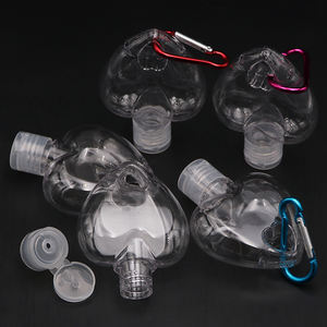 Botella de spray colgante con forma de corazón, botella vacía desinfectante de manos con tapa de mariposa, 50ml - Product Image 3