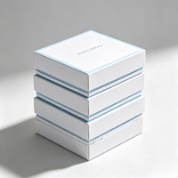 Caja de Regalo de Cartón Rígido con Diseño Personalizado para Envases de Cosméticos, Caja de Papel para 2 Tubos de Vidrio