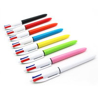 Stylo Bille Multicolore 4 Couleurs Nouveauté Matière Plastique 4 en 1 Recharge Promotionnel Stylo Bille Multicolore Avec Quatre Couleurs d'Encre