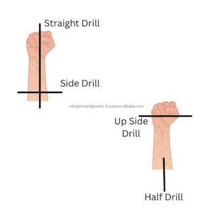 Talla en forma de mano turquesa de cobre, piedra en forma de punzón verde turquesa de 27mm, abalorio de puño de mano suelto para la fabricación de joyas - Product Image 6