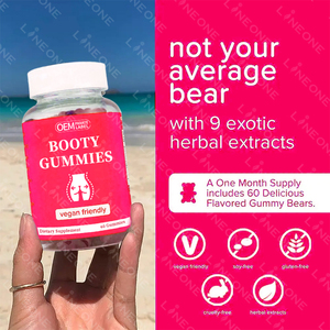 Vitamines Gommeuses pour Fessiers Sous Marque Blanche OEM, Comprimés de Ginseng, Complément BBL Fesses Galbées, Oursons Gommeux pour Fessiers - Product Image 4