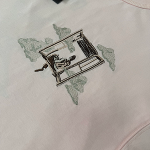 T-shirt da Uomo Derschutze in Cotone Rosa a Manica Corta <span class=keywords><strong>con</strong></span> Ricamo di Alta Qualità, Abbigliamento Streetwear Personalizzato all'Ingrosso - Product Image 3