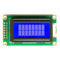 Module d'affichage LCD à caractères STN personnalisé 8x2, interface I2C, 5x7 points, taille 58x32, rétroéclairage jaune-vert, connecteur FPC latéral, 5V, fabrication OEM