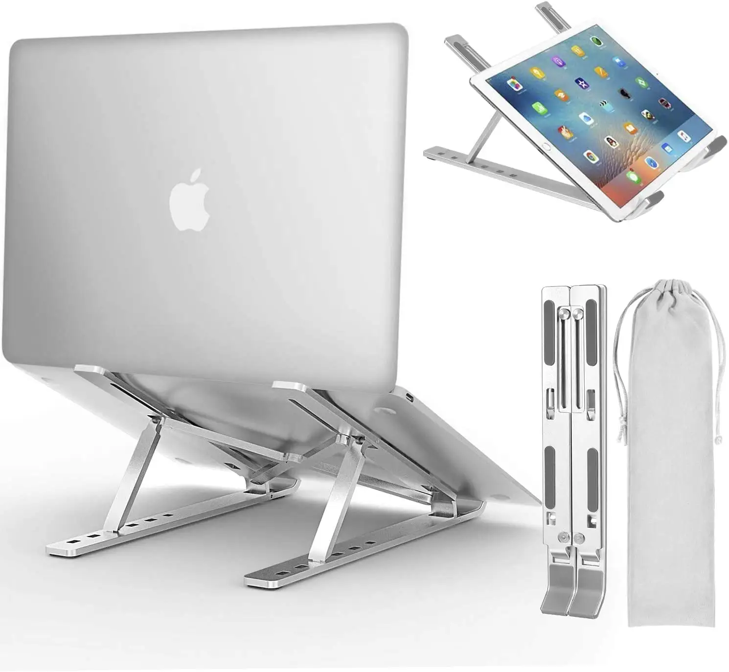Dudukan Laptop Logam Ergonomis, Dudukan Laptop Dapat Diatur Aluminium Kualitas Tinggi untuk Notebook