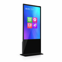 Afficheur publicitaire numérique professionnel 65 pouces pour intérieur, écran LCD non tactile avec CMS Cloud, écran partagé 1080P FHD pour hôtel