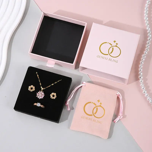 Caja de Regalo de Joyería de Lujo <span class=keywords><strong>Becan</strong></span>, Cajas de Almacenamiento para Collares, Colgantes, Anillos y Pulseras, Cajas de Regalo de Joyería de Cartón con Logotipo - Product Image 1