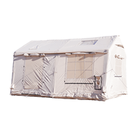 Tente gonflable de 12 m², 3 portes avec séparateur de pièce, tente de camping Oxford, vue panoramique, installation rapide