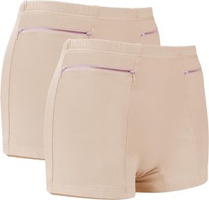 Ropa interior de viaje para mujer al por mayor, de alta calidad, modal, con bolsillo con cremallera, sin mangas, lisa, teñida, técnica de punto, bolsillo secreto - Product Image 1