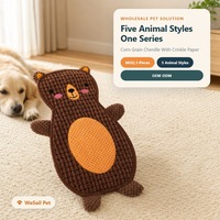 Jouet pour chien en peluche chenille grain de maïs, couineur, avec papier froissé, pour chiens de petite et moyenne taille, vente en gros