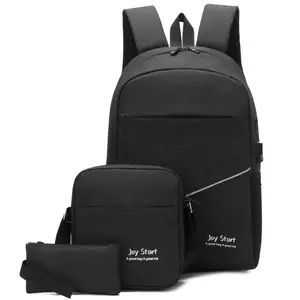 Männer Frauen 3PCS Rucksack USB Aufladen Herren tasche Lässige multifunktion ale Laptop-Rucksäcke