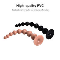 Perles anales souples et bon marché de grande taille, plug anal super long pour massage de la prostate, pour femmes et hommes