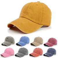 Gorra de béisbol informal de algodón puro lavado con visera curva, estilo Dad Hat, y sombreros tipo pescador de mezclilla.