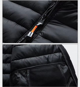 RUIQUWIN Coupe-vent personnalisé pour hommes, manteaux bouffants à fermeture éclair, veste coupe-vent à capuche épaisse et chaude détachable - Product Image 4