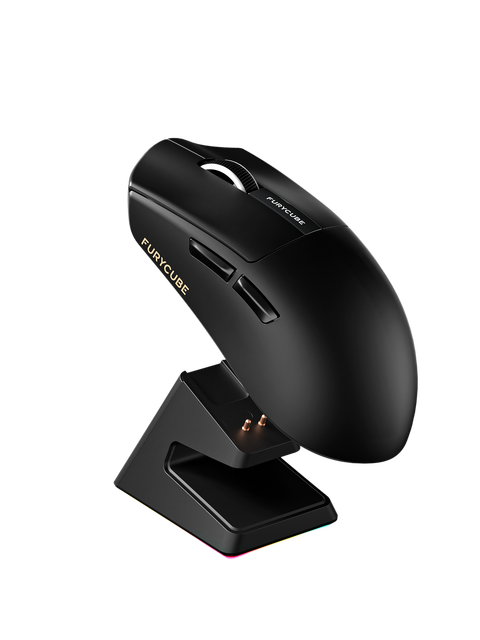 FURYCUBE G9 Lightweight 2.4G BT Wireless Gaming Mouse PAW3311 Sensor and Magnetic Charging Base Wired Computer Mouse