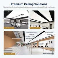 Film PVC pour plafond tendu pour salles d'exposition automobiles, film pour plafond tendu MSD, film PVC pour plafond tendu, caissons lumineux pour plafond tendu