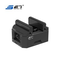 Etau d'angle de table CNC SET M52S-170, précision, changement rapide, couple de 60 Nm, multi-formes (brut/lisse/en queue d'aronde), manuel, en alliage