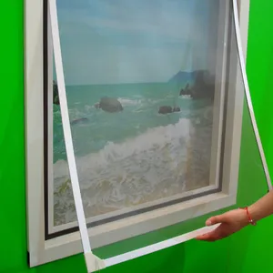 Marco de PVC mosquitera ventanas imán DIY Ventana de pantalla magnética