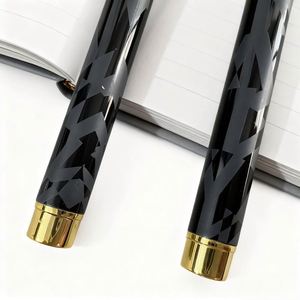 Black Blue Metal Signature <b>Pens</b> for <b>Men</b> Business Corporate Event Advertising Customizable LOGO UV Printing Gel <b>Pens</b> Suitable - Product Image 3