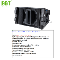 Speaker Line Array Koaksial 10 inci dengan Driver Neodymium Profesional untuk Gereja, Teater, Livehouse, dan Konferensi, Mendukung OEM