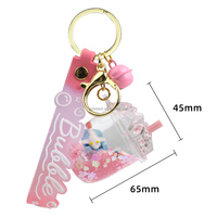 Porte-clés en forme de bouteille de liquide sablier mignon porte-clés cadeau saint valentin 2023 porte-clés liquide